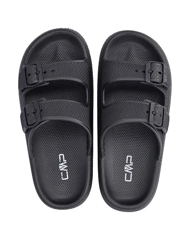 Чоловічі шльопанці CMP BELEM SLIPPER гумові чорні (3Q90647-U901) - фото 5 - Miraton