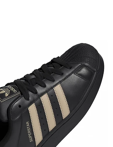 Мужские кеды Adidas SUPERSTAR II кожаные черные - фото 6 - Miraton