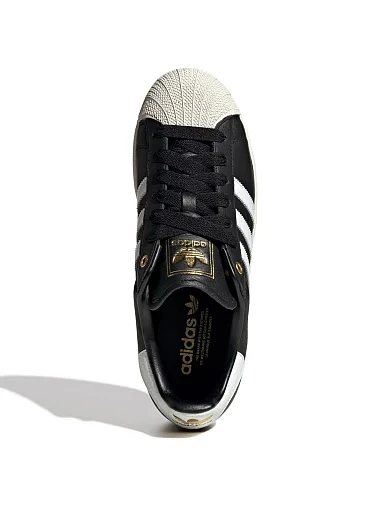 Мужские кеды Adidas SUPERSTAR II кожаные черные - фото 6 - Miraton