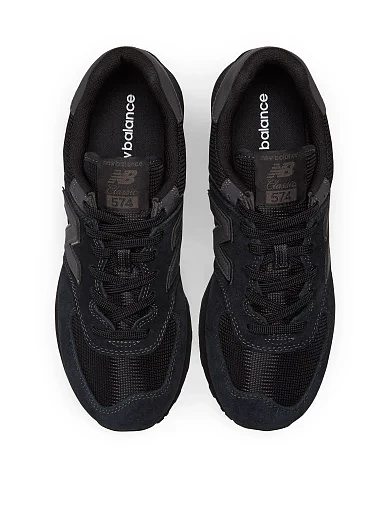 Мужские кроссовки New Balance ML574EVE замшевые черные - фото 6 - Miraton