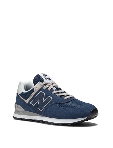Мужские кроссовки New Balance ML574EVN замшевые синие - фото 2 - Miraton
