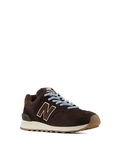 Женские кроссовки New Balance W57474P замшевые коричневые - фото 3 - Miraton