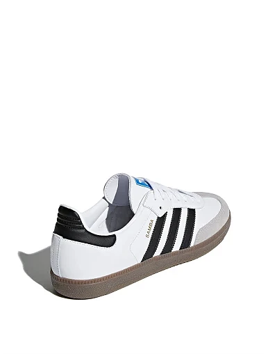 Мужские кеды Adidas SAMBA OG кожаные белые - фото 5 - Miraton