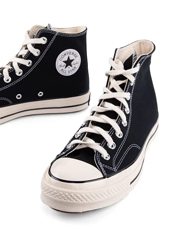 Жіночі кеди Converse Chuck 70 текстильні чорні(162050C) - фото 5 - Miraton