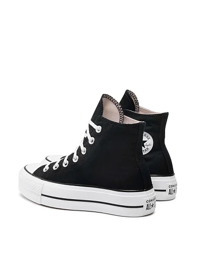 Жіночі кеди Converse Chuck Taylor All Star Lift текстильні чорні(560845C) - фото 3 - Miraton
