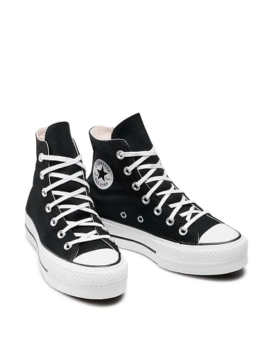 Жіночі кеди Converse Chuck Taylor All Star Lift текстильні чорні(560845C) - фото 4 - Miraton