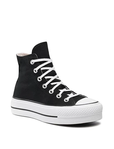 Жіночі кеди Converse Chuck Taylor All Star Lift текстильні чорні(560845C) - фото 5 - Miraton