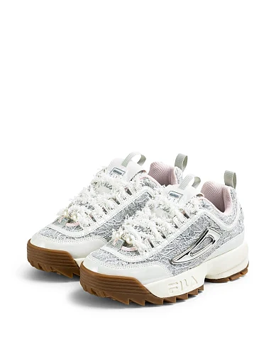 Жіночі кросівки FILA DISRUPTOR CQ wmn з екошкіри сірі(FFW0631) - фото 2 - Miraton