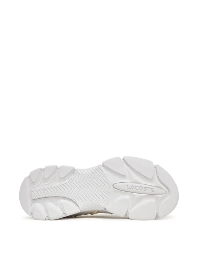 Женские кроссовки Lacoste L003 замшевые молочного цвета - фото 5 - Miraton