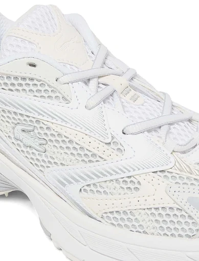 Женские кроссовки Lacoste L003 замшевые молочного цвета - фото 6 - Miraton