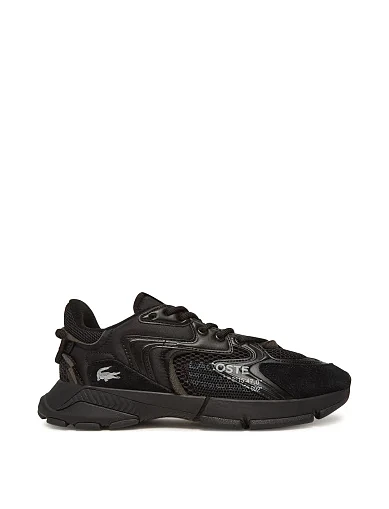 Мужские кроссовки Lacoste L003 кожаные черные - фото 1 - Miraton