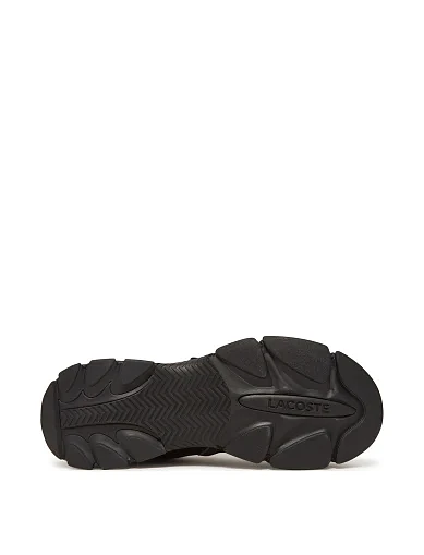 Мужские кроссовки Lacoste L003 кожаные черные - фото 5 - Miraton