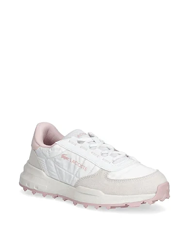 Женские кроссовки Lacoste ELITE ACTIVE замшевые молочного цвета - фото 2 - Miraton