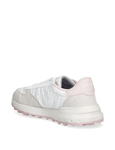 Женские кроссовки Lacoste ELITE ACTIVE замшевые молочного цвета - фото 3 - Miraton