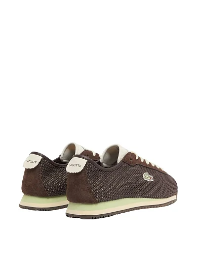 Жіночі кросівки Lacoste CLUB-LOW замшеві коричневі(751SFA0051AQ5) - фото 3 - Miraton