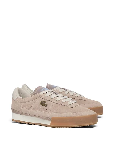 Жіночі кросівки Lacoste AURA замшеві бежеві(751SFA0073AEJ) - фото 2 - Miraton
