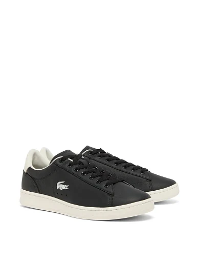 Мужские кеды Lacoste CARNABY кожаные черные - фото 2 - Miraton