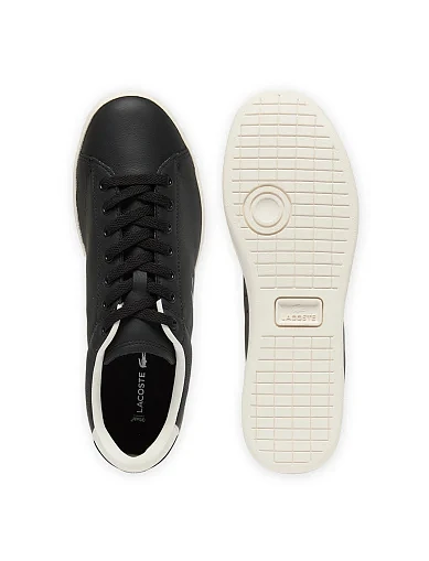 Мужские кеды Lacoste CARNABY кожаные черные - фото 4 - Miraton