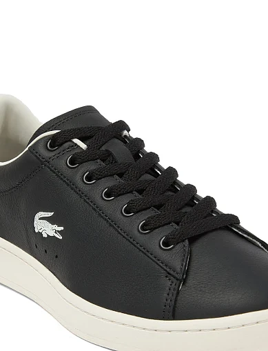 Мужские кеды Lacoste CARNABY кожаные черные - фото 6 - Miraton