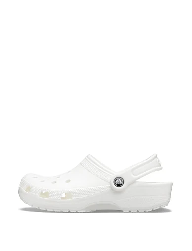 Женские сабо Crocs Classic Clog резиновые белые - фото 2 - Miraton