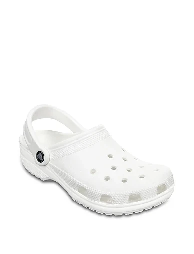 Женские сабо Crocs Classic Clog резиновые белые - фото 5 - Miraton