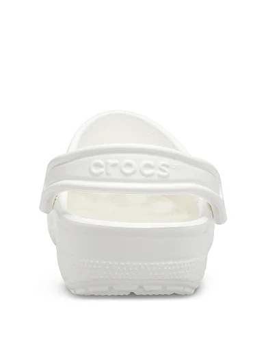 Женские сабо Crocs Classic Clog резиновые белые - фото 6 - Miraton