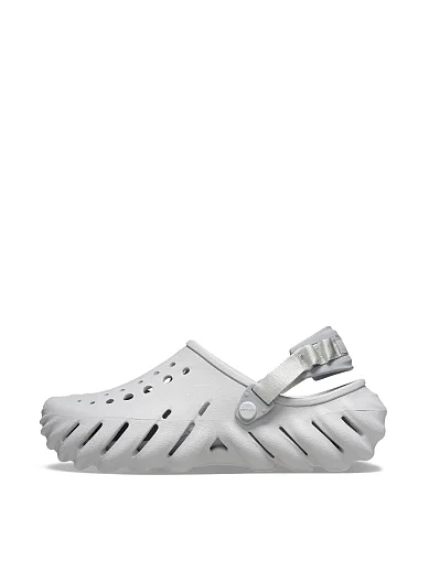 Женские сабо Crocs Echo Clog резиновые серые - фото 2 - Miraton