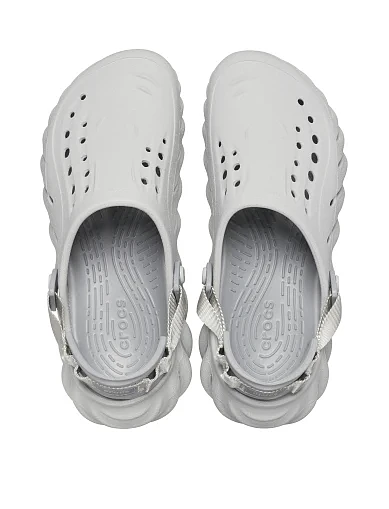 Женские сабо Crocs Echo Clog резиновые серые - фото 4 - Miraton