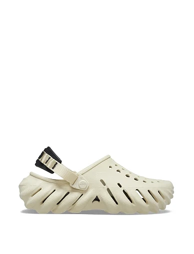 Жіночі сабо Crocs Echo Clog гумові молочного кольору(207937-2YJ) - фото 1 - Miraton