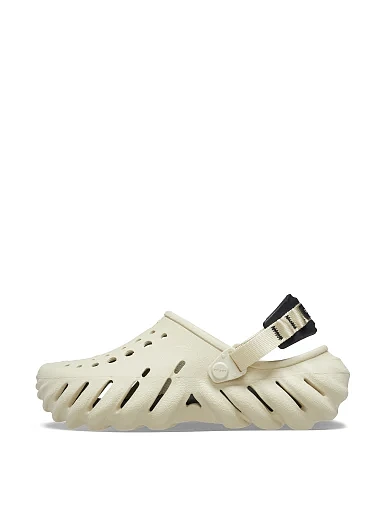 Жіночі сабо Crocs Echo Clog гумові молочного кольору(207937-2YJ) - фото 2 - Miraton