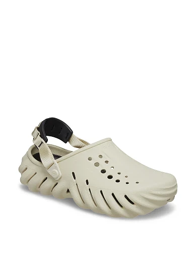 Жіночі сабо Crocs Echo Clog гумові молочного кольору(207937-2YJ) - фото 6 - Miraton