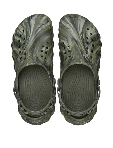 Мужские сабо Crocs Echo Clog резиновые зеленые - фото 4 - Miraton