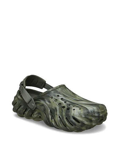 Мужские сабо Crocs Echo Clog резиновые зеленые - фото 6 - Miraton