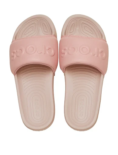 Женские шлепанцы Crocs All Day Slide из экокожи розовые - фото 4 - Miraton