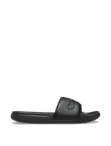 Мужские шлепанцы Crocs All Day Slide из экокожи черные - фото 1 - Miraton