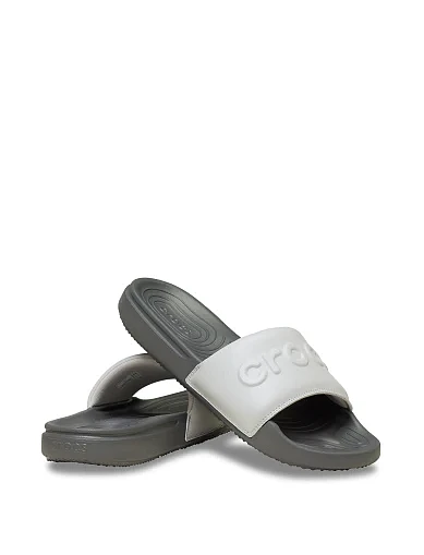 Мужские шлепанцы Crocs All Day Slide из экокожи белые - фото 3 - Miraton