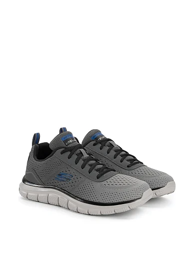 Мужские кроссовки Skechers TRACK текстильные серые - фото 3 - Miraton