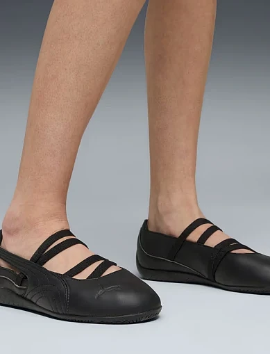 Жіночі балетки PUMA Speedcat Ballet Lthr Wns шкіряні чорні(40614401) - фото 6 - Miraton