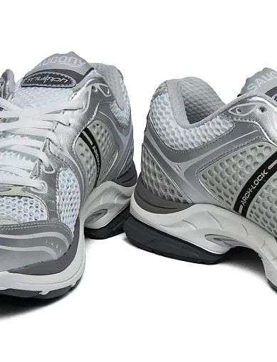 Мужские кроссовки Saucony PROGRID TRIUMPH 4 из экокожи серебряного цвета - фото 5 - Miraton