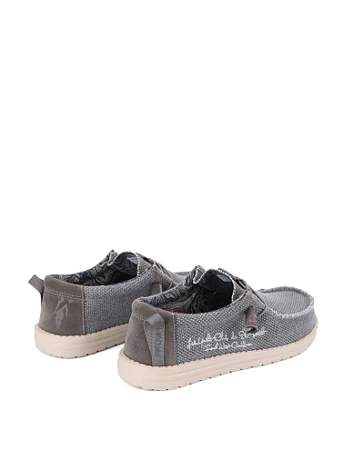 Чоловічі туфлі Hodaki CAPTAIN JUTE текстильні сірі (CAPTAIN JUTE SURF ECLIPSE26) - фото 3 - Miraton