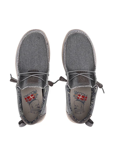Чоловічі туфлі Hodaki CAPTAIN JUTE текстильні сірі (CAPTAIN JUTE SURF ECLIPSE26) - фото 4 - Miraton