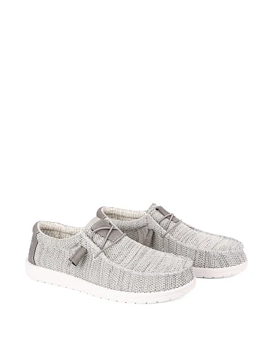 Чоловічі туфлі Hodaki CAPTAIN TIGHT текстильні світло-сірі (CAPTAIN TIGHT REGATTA GREY26) - фото 2 - Miraton