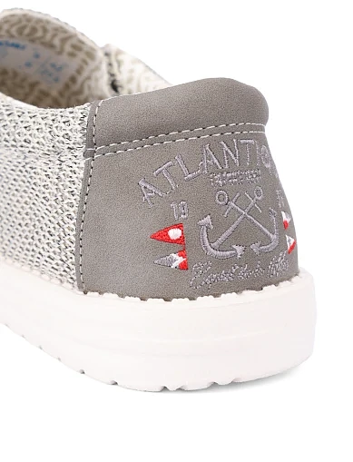 Чоловічі туфлі Hodaki CAPTAIN TIGHT текстильні світло-сірі (CAPTAIN TIGHT REGATTA GREY26) - фото 5 - Miraton