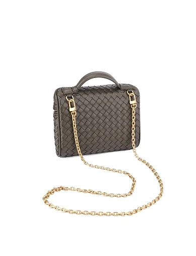 Женская сумка кросс-боди кожаная зеленая - фото 7 - Miraton