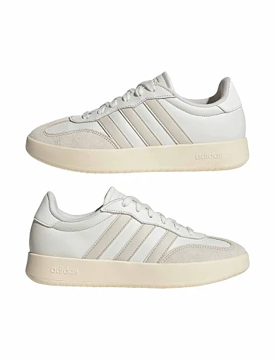 Женские кеды Adidas BARREDA молочные кожаные - фото 7 - Miraton