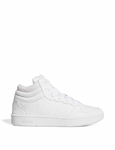 Женские ботинки Adidas HOOPS MID CLASSIC белые из экокожи - фото 1 - Miraton