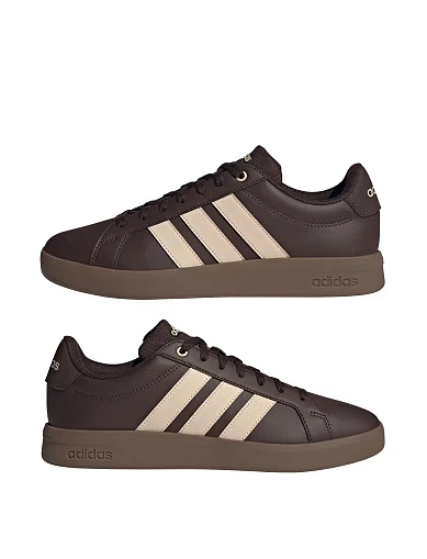 Чоловічі кеди Adidas GRAND COURT BASE 3.0 коричневі з екошкіри (KK4825) - фото 5 - Miraton