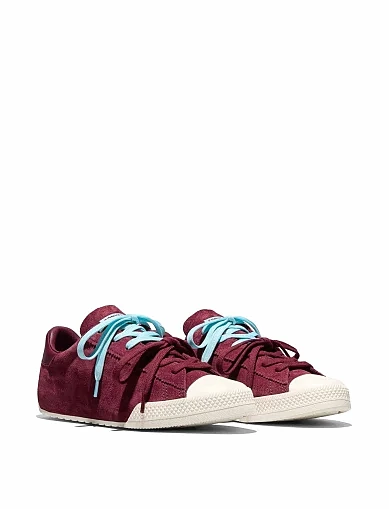 Женские кеды Converse Chuck Taylor Lo бордовые замшевые - фото 4 - Miraton