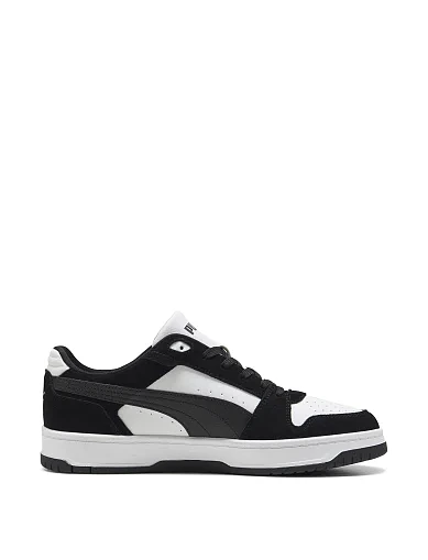 Мужские кеды PUMA Rebound Slam SD черные кожаные - фото 1 - Miraton