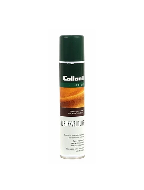 Аерозоль для взуття темно-коричневий Collonil Nubuk + Velours FL, 200 ml - фото 1 - Miraton